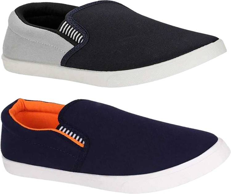 Men Combo Pack of 2 Sports Shoes & Casual Slip On Sneakers For Men