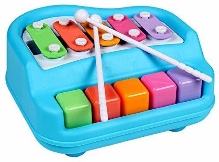 VRUX Musical Xylophone and Mini Piano, Non Toxic, Non-battery