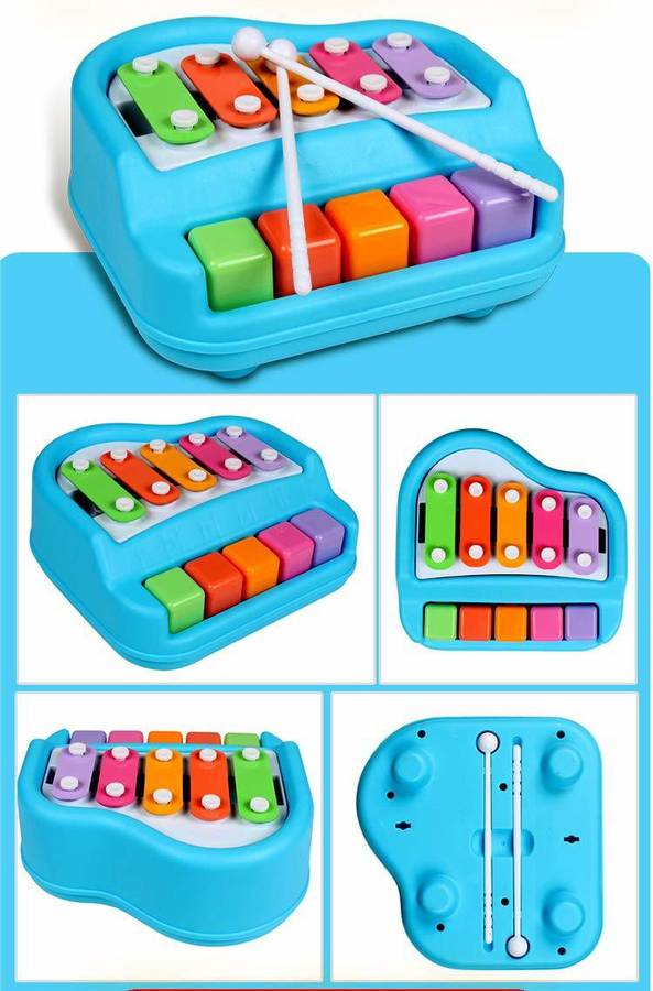 Tenmar Xylophone 2-in-1 Premium Piano 5 Key Scale Musical Toy For Kids - 396