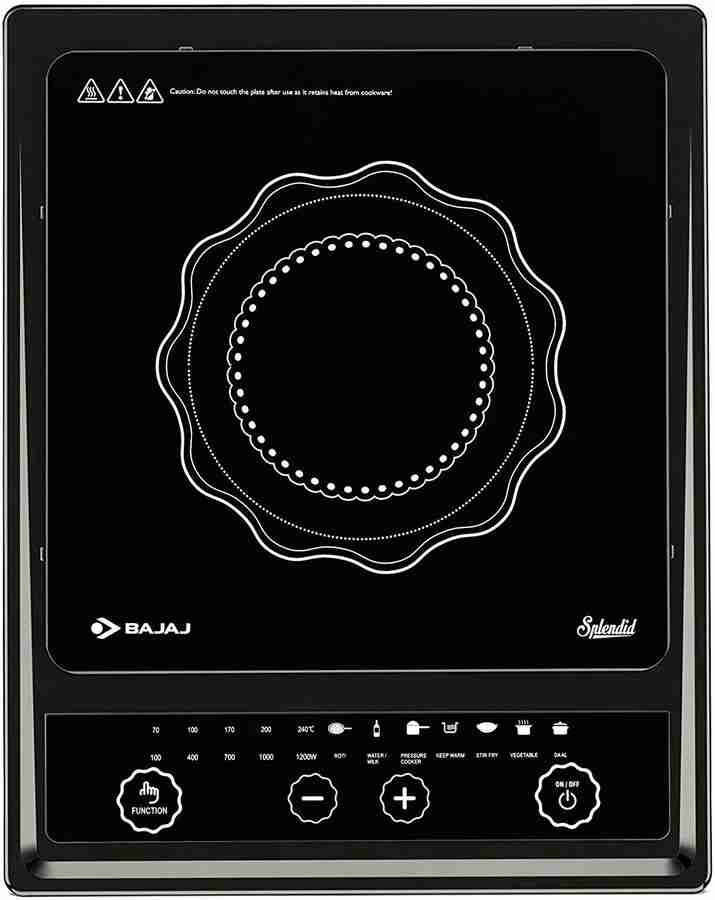 BAJAJ Splendid 1200Watt Induction Cooker (Black) Induction Cooktop