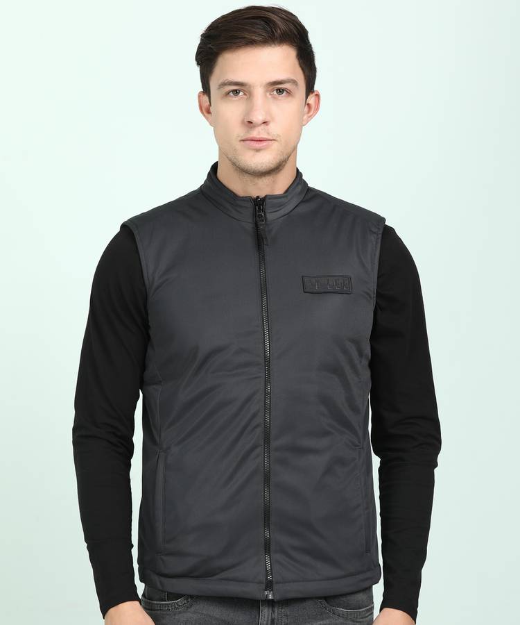 Sleeveless Solid Men Jacket