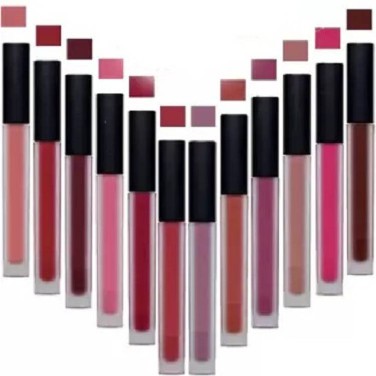 Sh.Huda 12 pc high quality red edition matte lipstick Price in India