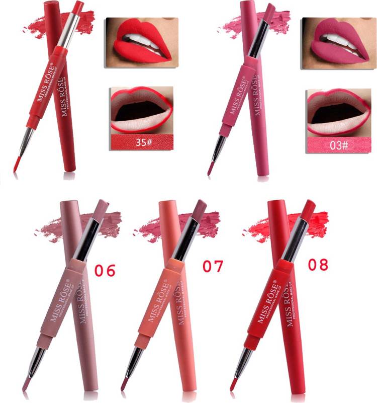 MISS ROSE Combo Of 5 Matte Lipsticks Price in India