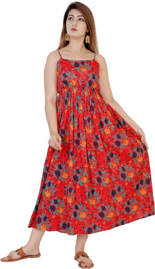 Women Pleated Multicolor Dress