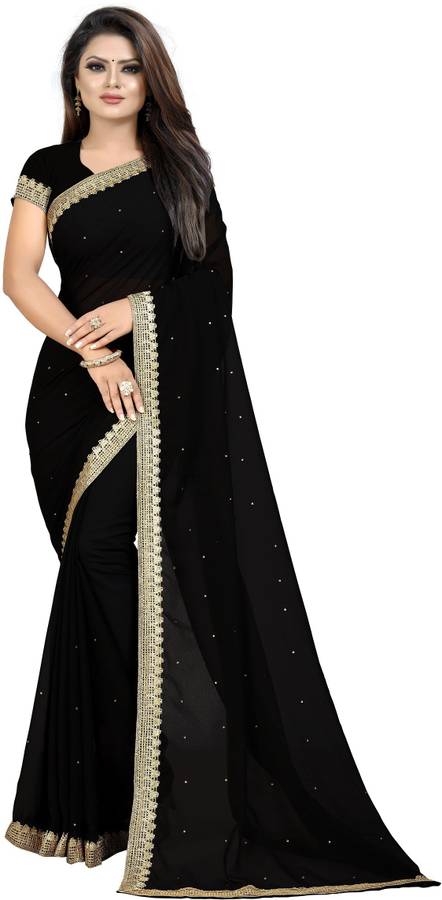 Embellished Fashion Georgette Saree Price in India