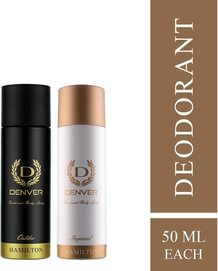 DENVER Caliber and Imperial Nano Combo (Pack of 2) Deodorant Spray  -  For Men