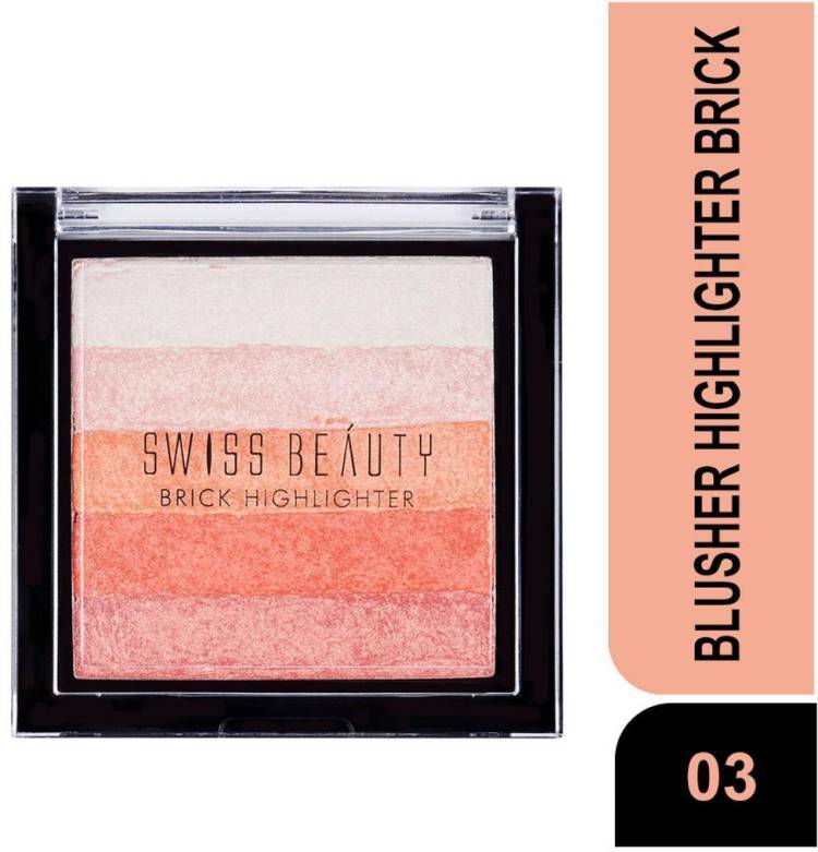 SWISS BEAUTY BLUSHER HIGHLIGHTER BRICK SB-805 Shade 02 Highlighter Price in India
