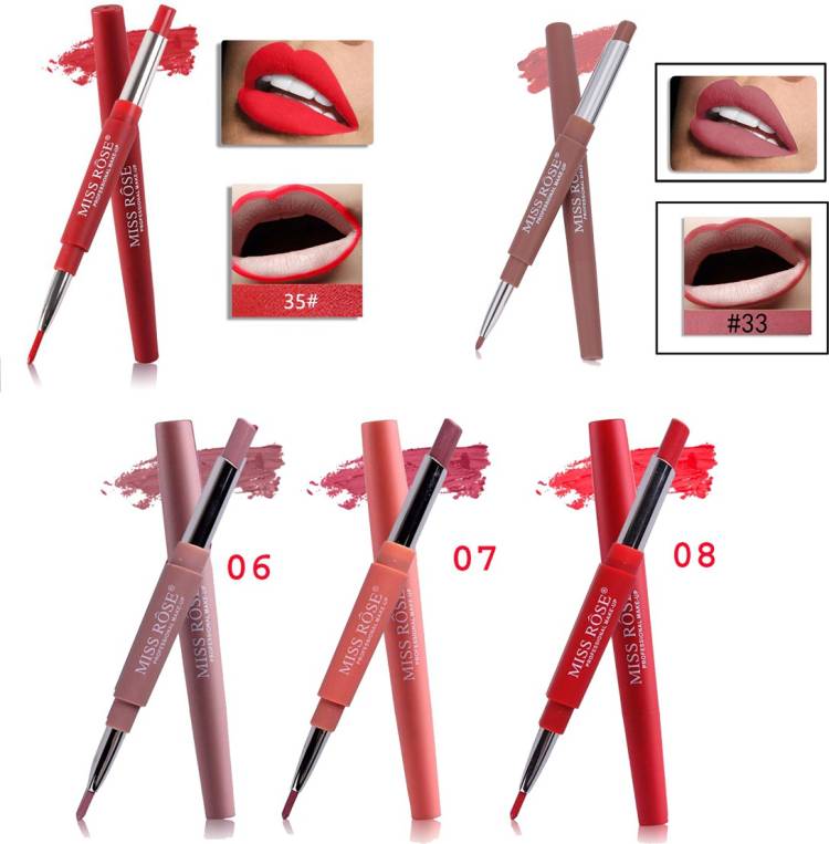 MISS ROSE Combo Of 5 Matte Lipsticks Price in India