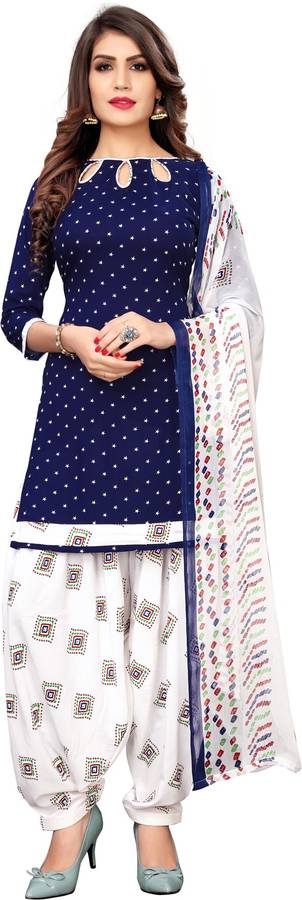 Crepe Geometric Print, Printed Salwar Suit Material