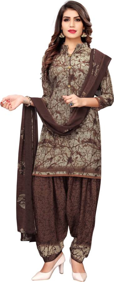 Saara Crepe Printed Salwar Suit Material Price in India