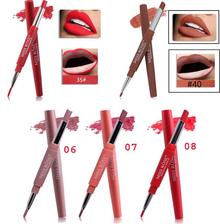 MISS ROSE Combo Of 5 Matte Lipsticks Price in India