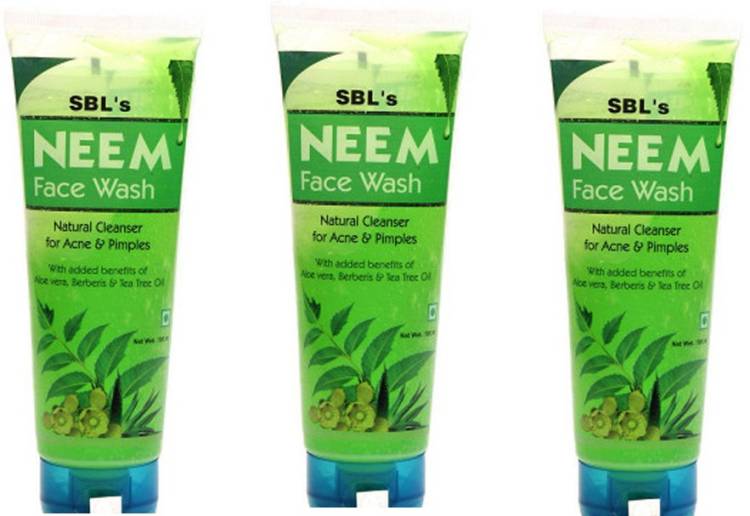 SBL NEEM FACEWASH-NATURAL CLEANSER FOR ACNE & PIMPLES(PACK OF 3) Face Wash Price in India