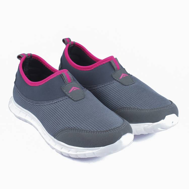 Riya-51 sports shoes for women without laces | Running shoes for girls stylish latest design new fashion | casual sneakers for ladies | Slip on grey shoes for jogging, walking, gym & party Walking Shoes For Women