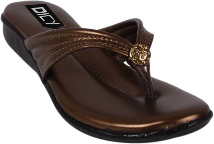 Women Dicy Casual Flat Burgundy Flats Sandal Price in India