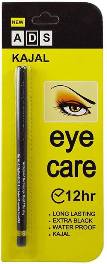 ads Eye Care 12Hr Long Lasting, Extra Black, Waterproof, Kajal (Pack Of 1) Price in India