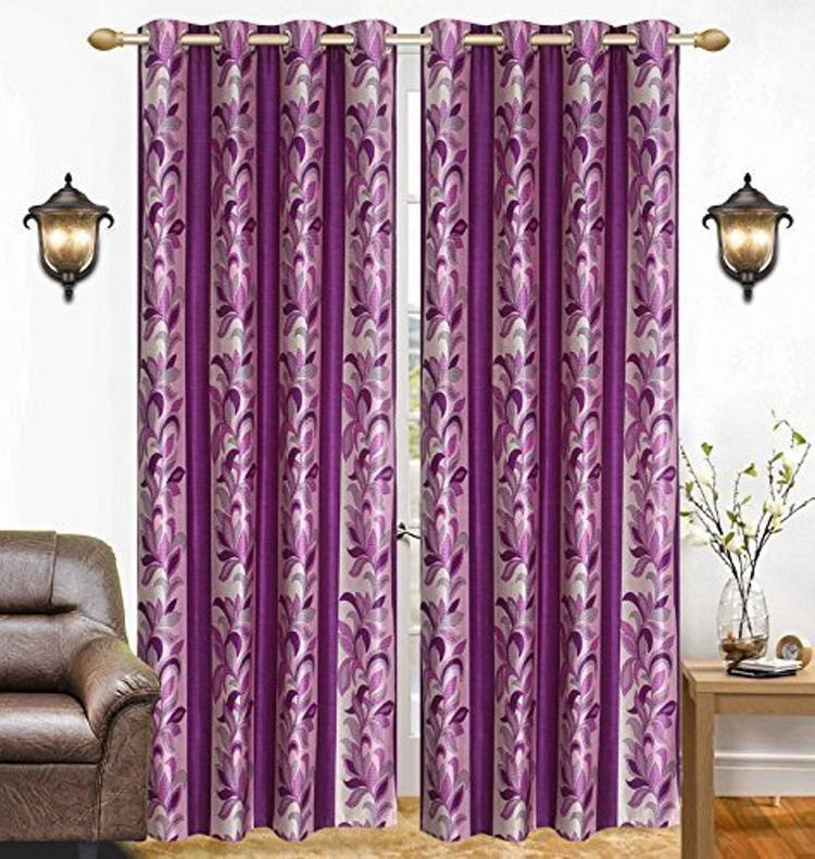 Kiara Creations 274 cm (9 ft) Polyester Long Door Curtain (Pack Of 2)