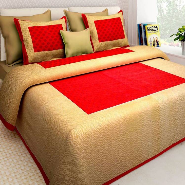 Prince Creations 280 TC Cotton Double Polka Bedsheet