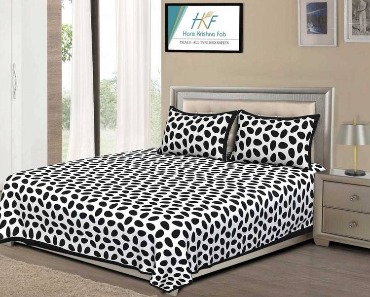 Stycloth 280 TC Cotton Double Geometric Bedsheet