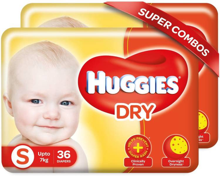 Huggies New Dry Diapers with overnight dryness - S Price in India