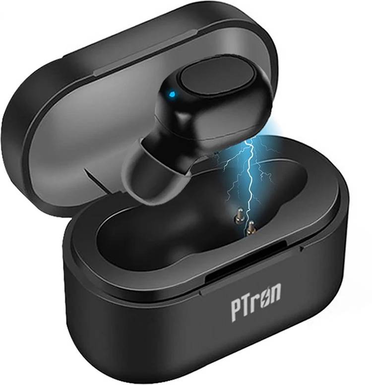 PTron Atom Bluetooth 5.0 Wireless Mono Earbud Bluetooth Headset