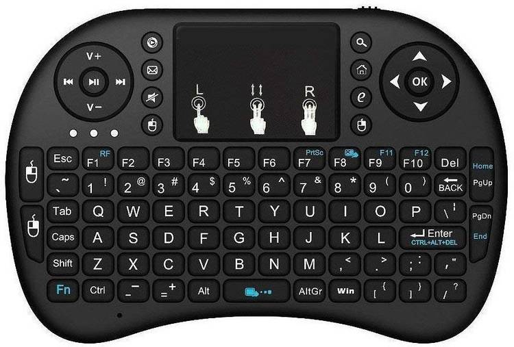 VIBOTON Mini Wireless Keyboard with touchpad without backlit Gaming Qwerty Handheld Keyboard Bluetooth Laptop Keyboard