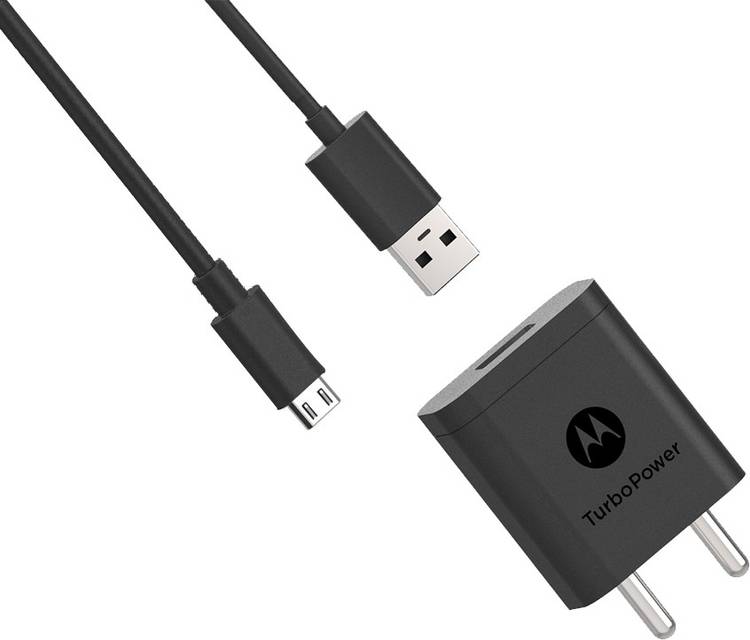 Motorola SJSC54 Qualcomm Turbo Power 18W with Micro USB Data Cable Mobile Charger 18 W 3 A Mobile Charger with Detachable Cable