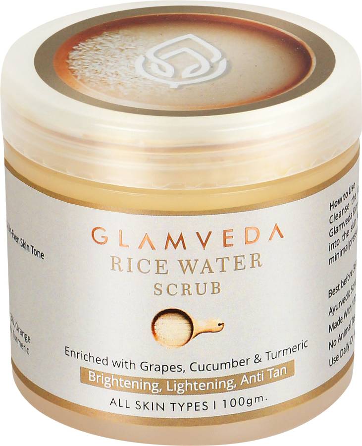 GLAMVEDA Rice Water Brightening Face  Scrub Price in India