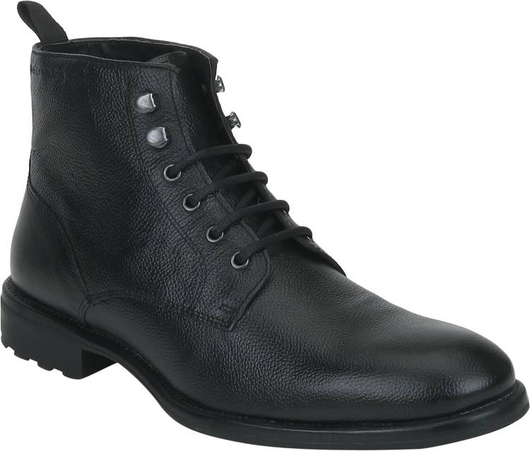 Men Leather Biker Boots For Men