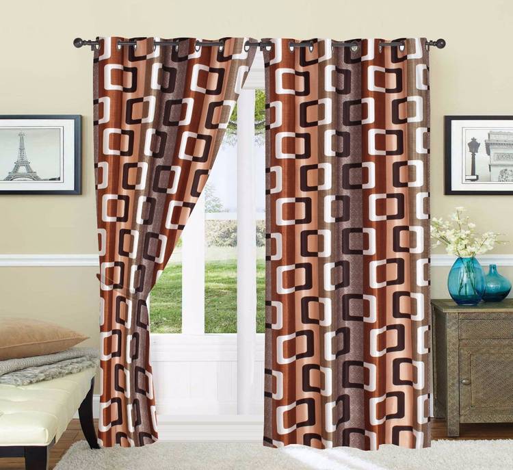 Adimanav 213.36 cm (7 ft) Polyester Door Curtain (Pack Of 2)
