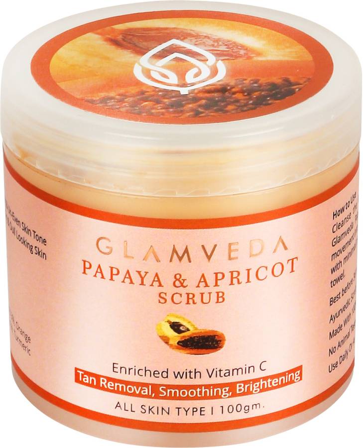 GLAMVEDA Papaya & Apricot Anti Tan Face  Scrub Price in India