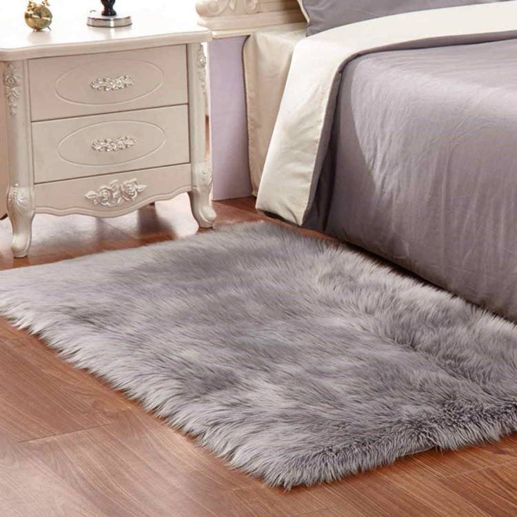 CHETANYA LOOMTEX Grey Wool Carpet