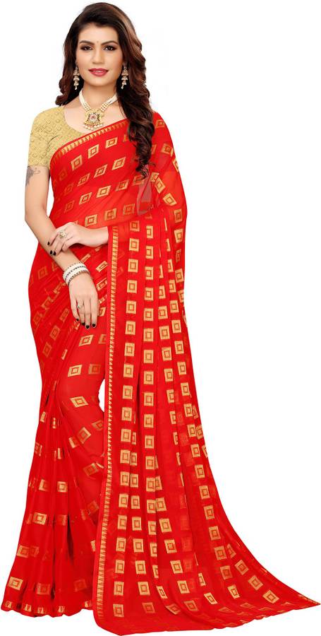 Woven Fashion Chiffon Saree