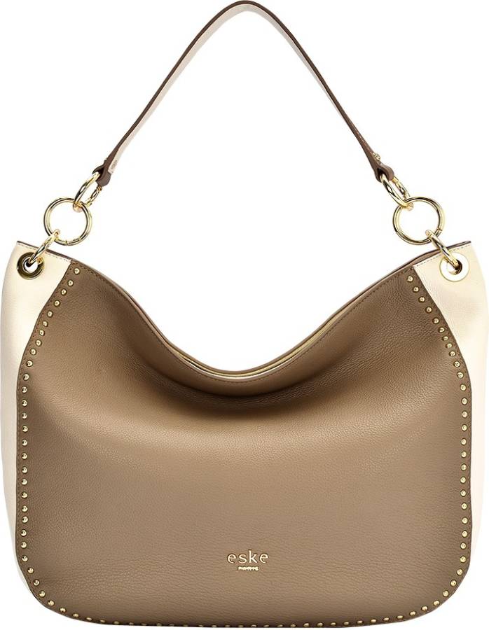 Women Brown, White Shoulder Bag Price in India