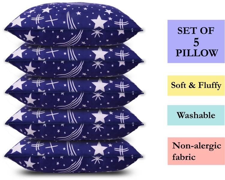 corious Microfibre Abstract Sleeping Pillow Pack of 5