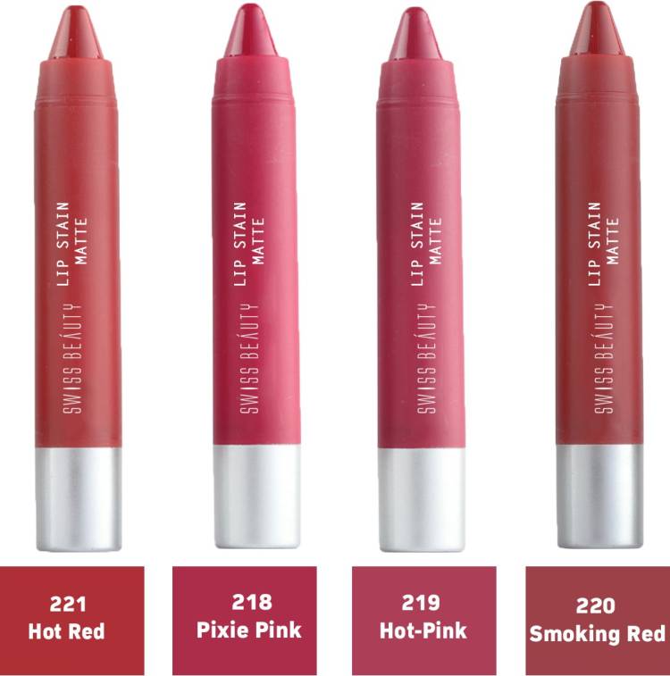 SWISS BEAUTY Set 4 Enrich Lip Crayon Price in India