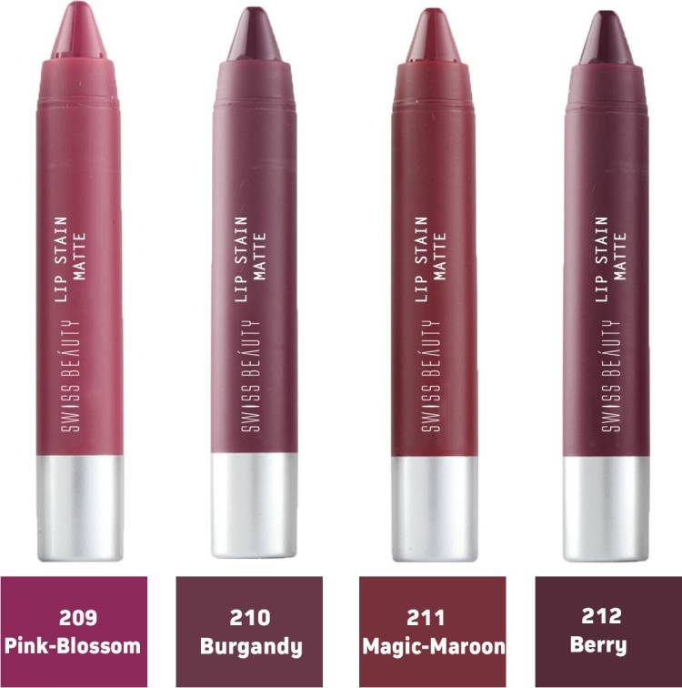 SWISS BEAUTY Set 4 Enrich Lip Crayon Price in India
