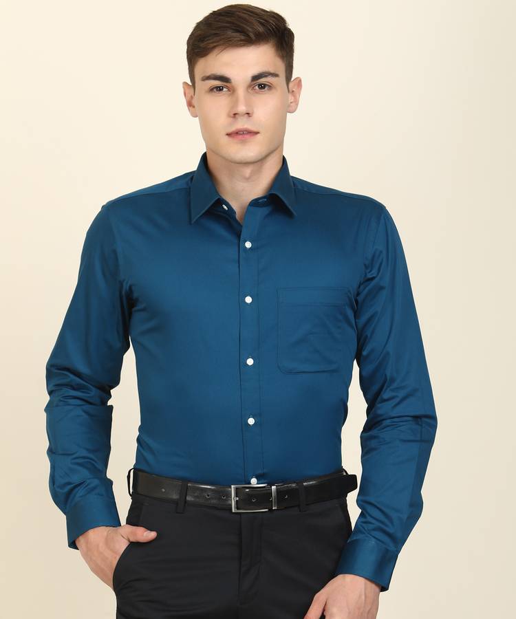 Men Solid Formal Spread Shirt