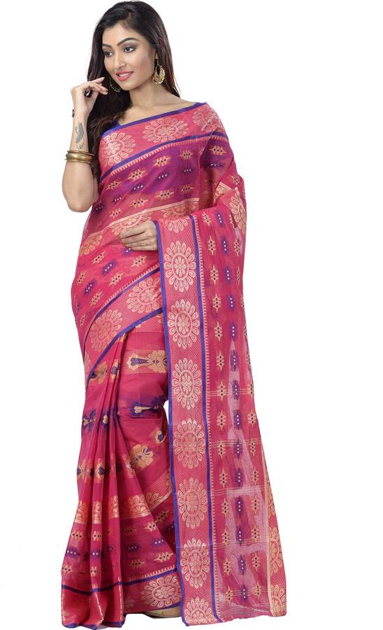 Woven Tant Pure Cotton Saree