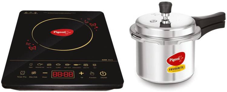 Pigeon Acer Plus Induction Cooktop with IB 3 Ltr Pressure Cooker 2020 Combo