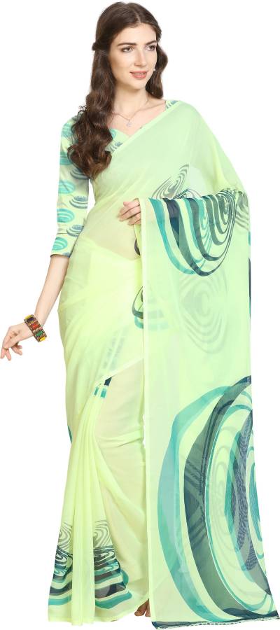 Printed Daily Wear Poly Georgette Saree Price in India