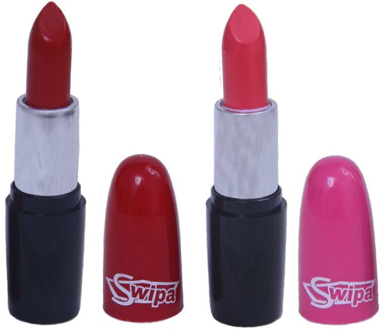 SWIPA Color Sensational Creamy Moisturizer Matte Lipstick(Pink,Red) Price in India