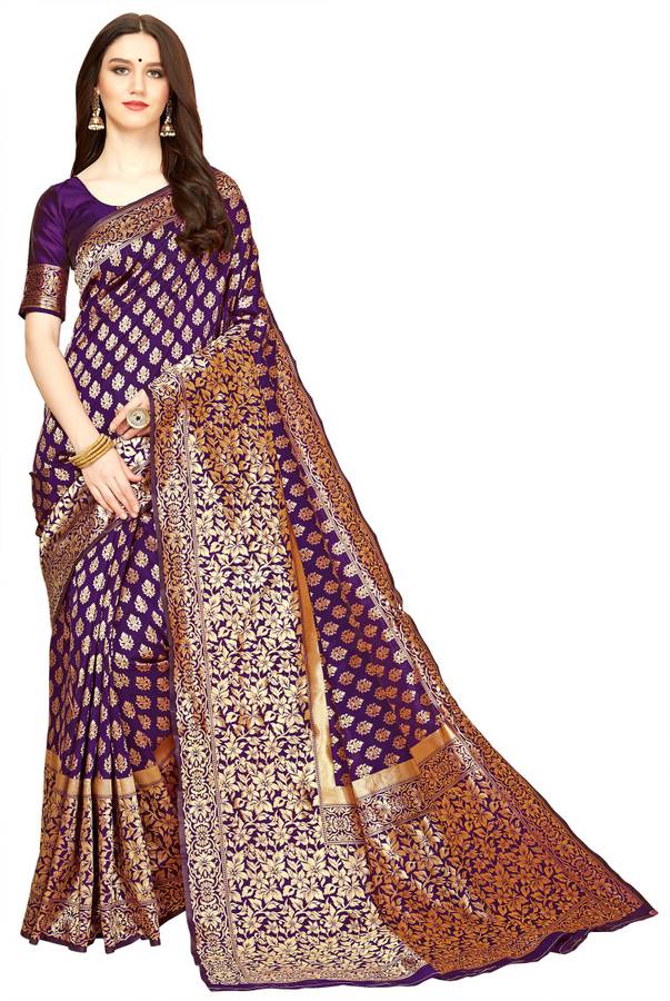 Woven Banarasi Silk Blend Saree