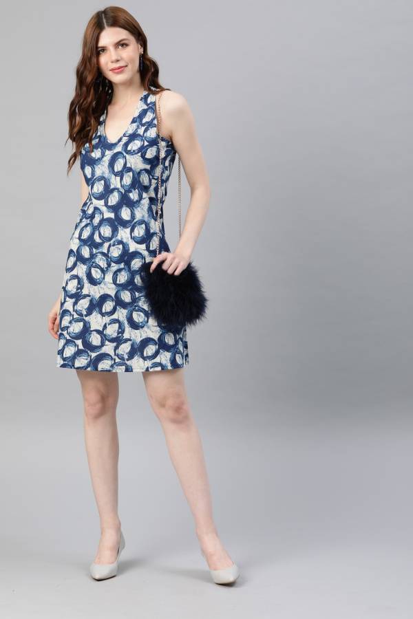 Women A-line Blue Dress Price in India