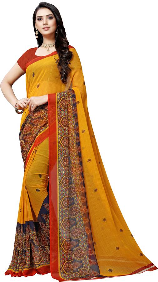 Paisley Daily Wear Georgette Saree