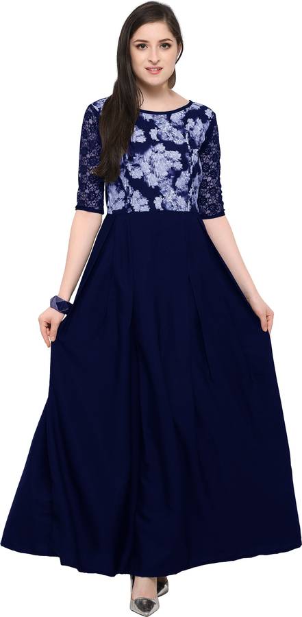 Women Maxi Blue Dress