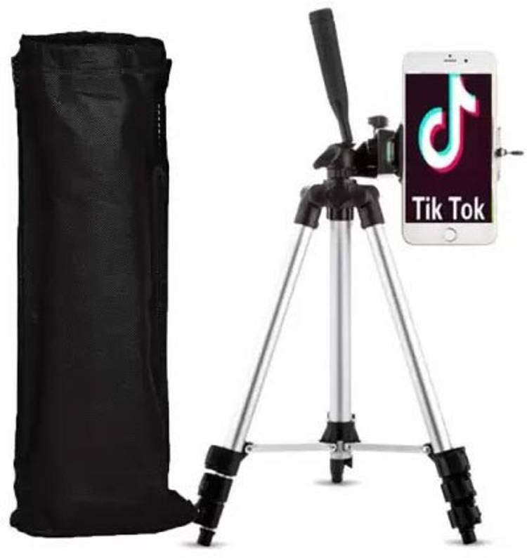 KLUZIE High Quality Tripod Stand 360 Degree 3110 Portable Digital Camera DSLR Mobile Stand Holder Camcorder Tripod tik tok stand Compatible All Smartphone Best Use for Videos on Tiktok,Vigo Video,Snapchat, YouTube Mobile Holder Tripod Kit