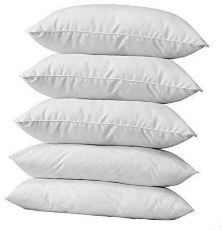 Changers Polyester Fibre Solid Sleeping Pillow Pack of 5