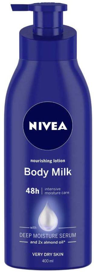 NIVEA Nourishing Lotion Body Milk 400ml Deep Moisture Serum and Almond Oil Price in India