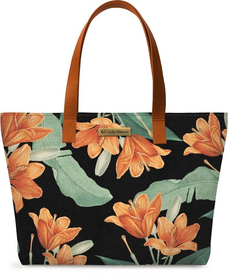 Women Black, Orange, Green Tote