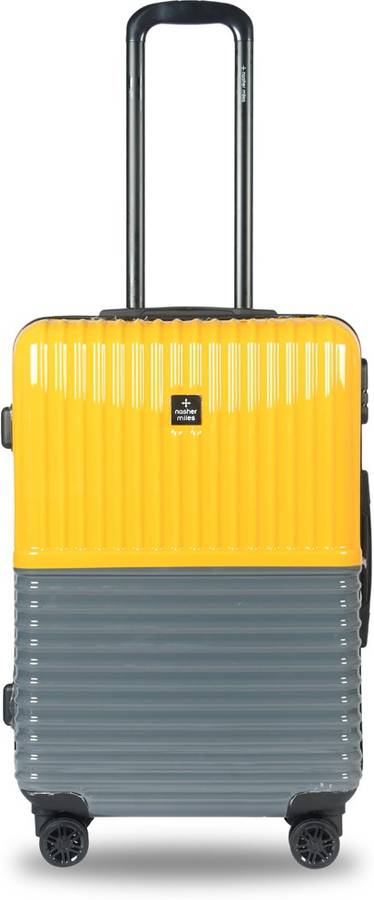 Medium Check-in Luggage (65 cm) - Istanbul Hard-sided ABS and PC Check-In Luggage Yellow and Grey 24 inch Trolley bag - Yellow, Grey